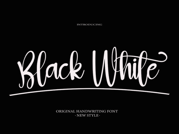 Black White: A Bold Script for Modern Brand Identity