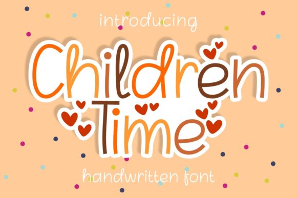 Children Time: A Playful Handwritten Font for Editorial Design