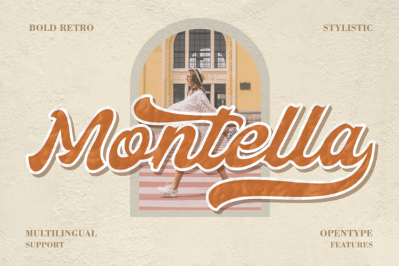 Montella: A Retro Script Font for Makers